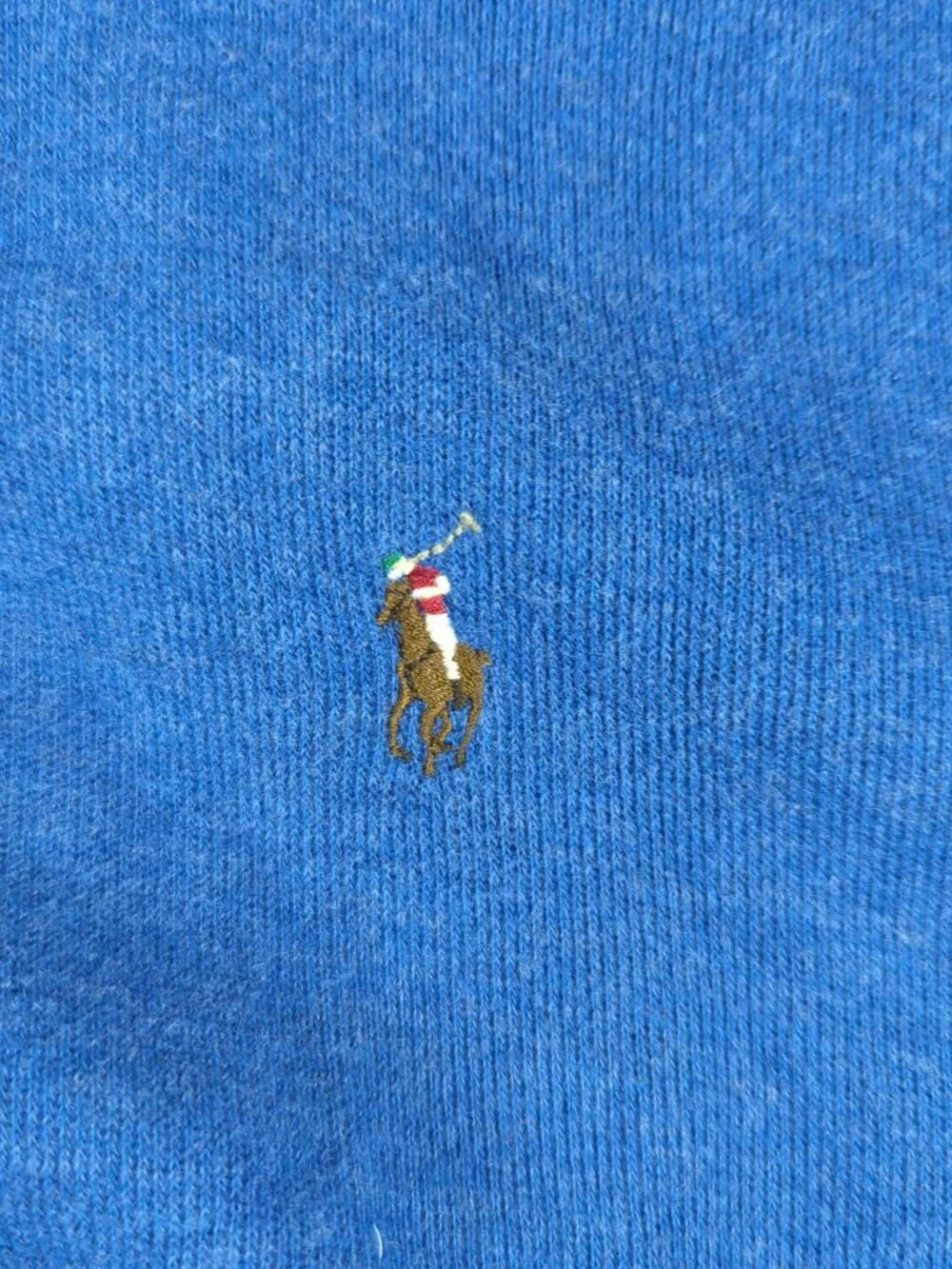 Polo Ralph Lauren Sweater Men's 3XB Blue Long Sleeve Estate Rib 1/4 Zip Pullover